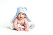 cute baby in a towel isolated on white background cute baby in a towel isolated on white background