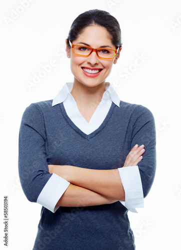 Photo: Beautiful smiling business woman. Beautiful smiling business woman.