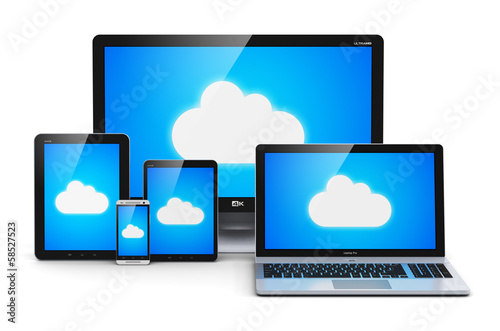 Illustration: Cloud computing concept Cloud computing concept