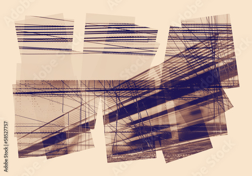 Illustration: graphic lines collage graphic lines collage