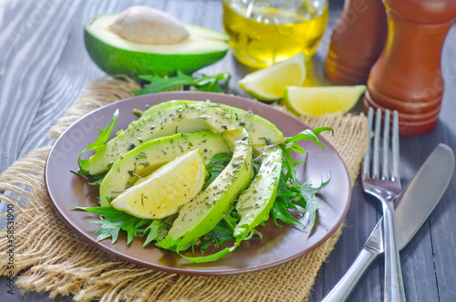 Photo: salad with avocado salad with avocado