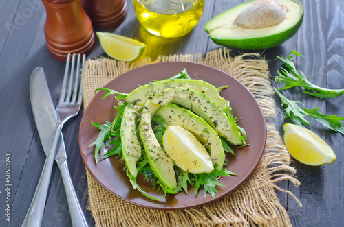 Photo: salad with avocado salad with avocado