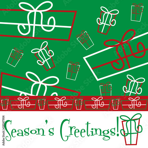 Vector: Funky gift Christmas card in vector format. Funky gift Christmas card in vector format.