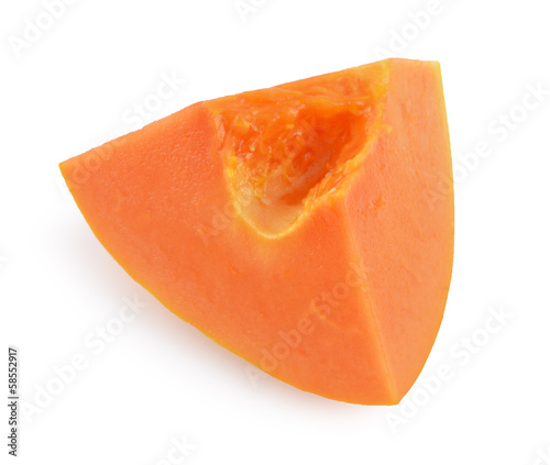 Photo: papaya in white background papaya in white background