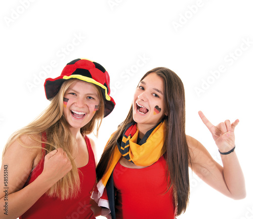 Photo: Zwei Mädchen – Deutschland Fans Zwei Mädchen – Deutschland Fans