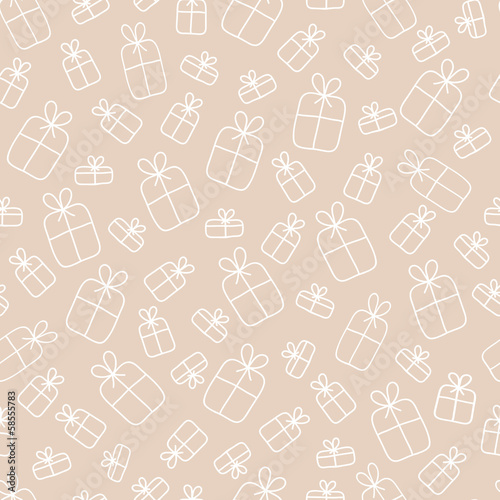 Vector: Gift boxes seamless pattern Gift boxes seamless pattern