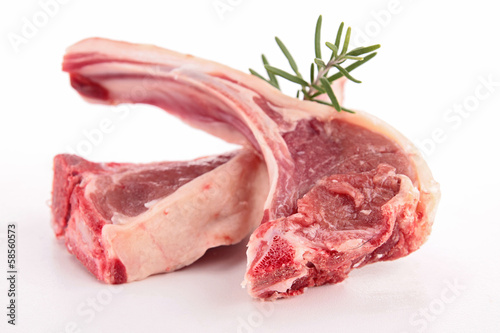 Photo: raw lamb chop raw lamb chop