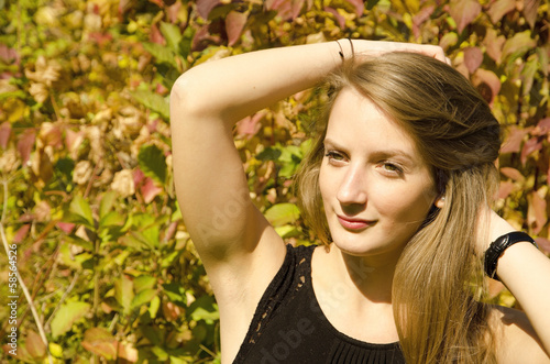 Photo: Woman portrait in autumn colours Woman portrait in autumn colours