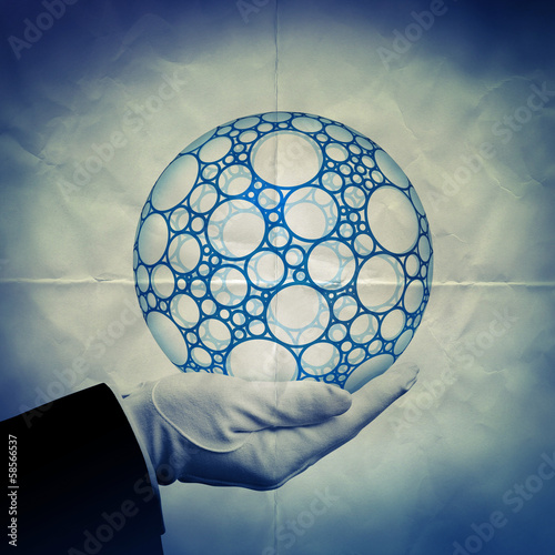 Photo: holding globe paper backdrop holding globe paper backdrop