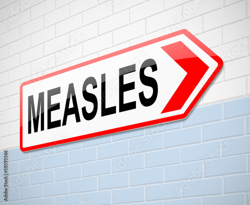 Illustration: Measles concept. Measles concept.