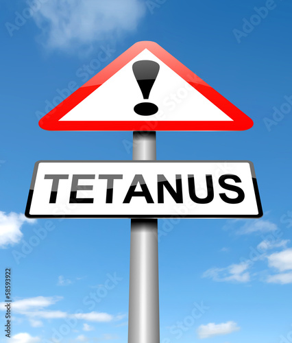 Illustration: Tetanus concept. Tetanus concept.