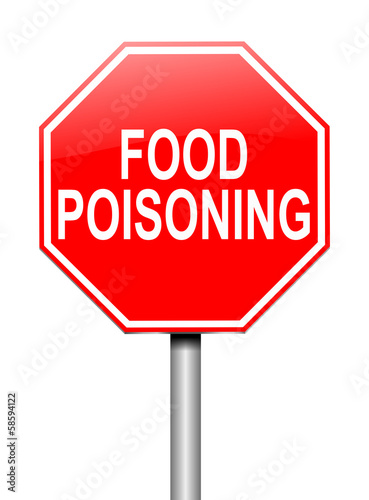 Illustration: Food poisoning concept. Food poisoning concept.