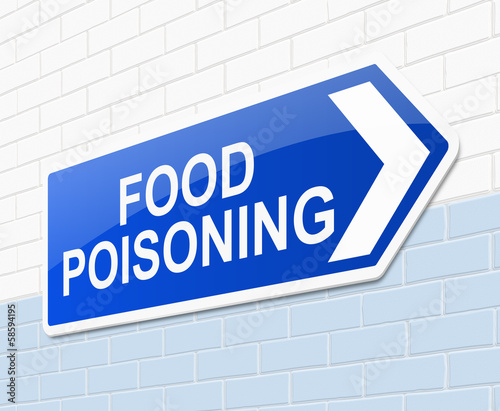 Illustration: Food poisoning concept. Food poisoning concept.