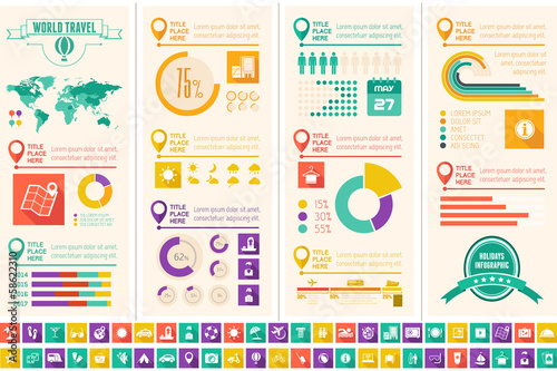 Vector: Flat Infographic Elements plus Icon Set. Vector EPS 10. Flat Infographic Elements plus Icon Set. Vector EPS 10.