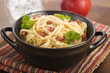 Pasta Carbonara with bacon and cheese Pasta Carbonara with bacon and cheese