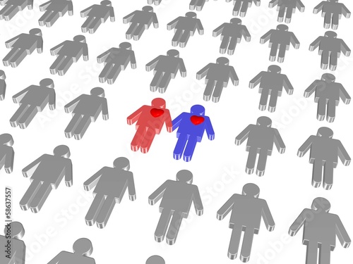 Illustration: Zwei haben sich gefunden Zwei haben sich gefunden