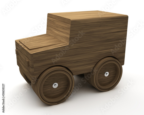 Illustration: Holzauto Holzauto