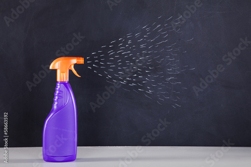Photo: Cleaning product sparying Cleaning product sparying