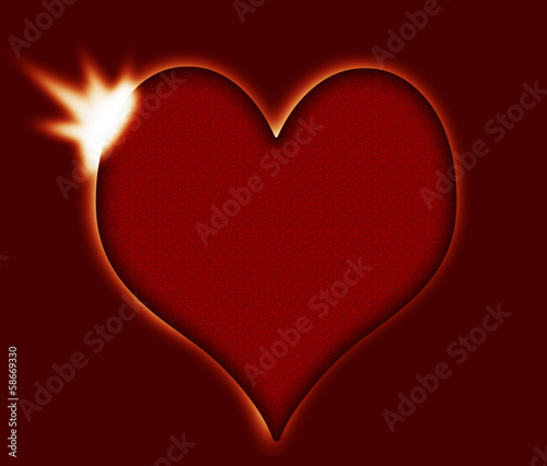 Photo: Heart eclipse - love, romance, Valentine concept, metaphor Heart eclipse - love, romance, Valentine concept, metaphor