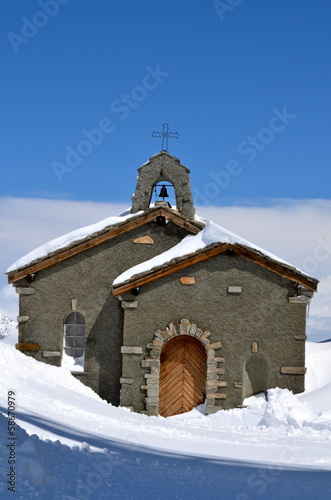 Photo: Alpine Church on Gornegrat, Zermatt, Switzerland Alpine Church on Gornegrat, Zermatt, Switzerland