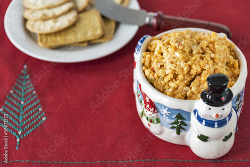 Photo: Cheese dip in winter holiday dish Cheese dip in winter holiday dish