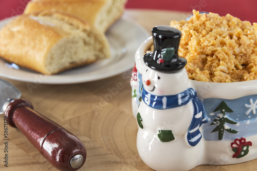 Photo: Cheese dip in winter holiday dish Cheese dip in winter holiday dish
