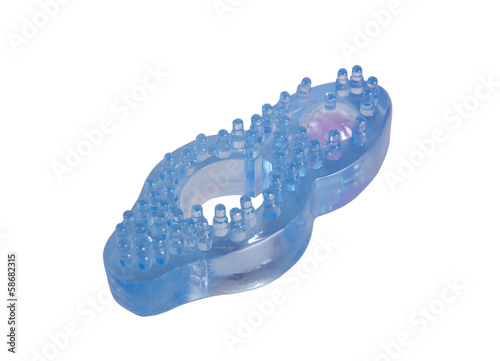 Photo: Blue ring for penis erection isolated Blue ring for penis erection isolated