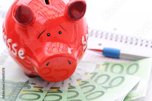 Photo: Sparschwein mit Geld Sparschwein mit Geld