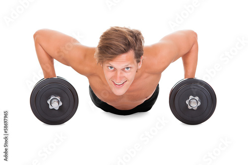 Photo: Man Doing Pushups Man Doing Pushups