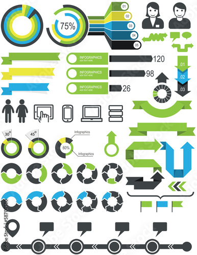 Vector: Infographics - statistic elements and icons Infographics - statistic elements and icons
