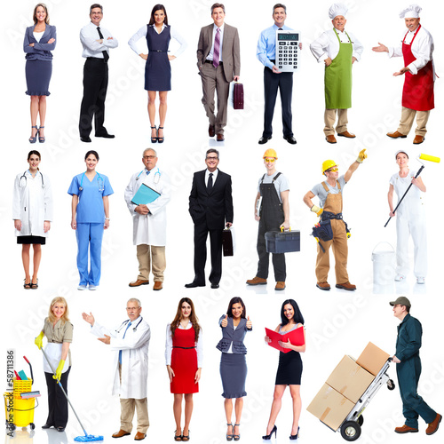 Photo: Workers people set. Workers people set.