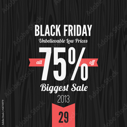 Vector: Black Friday 2013 vector Vintage design poster template Black Friday 2013 vector Vintage design poster template