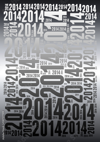 Illustration: 2014 Year word cloud holiday background 2014 Year word cloud holiday background