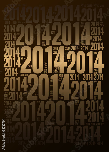 Illustration: 2014 Year word cloud holiday background 2014 Year word cloud holiday background