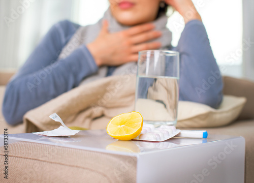 Photo: Sick Woman. Flu. Woman Caught Cold Sick Woman. Flu. Woman Caught Cold