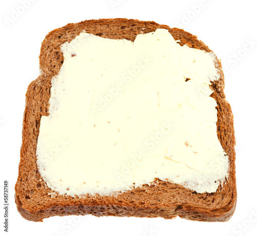 Photo: top view of bread and butter sandwich top view of bread and butter sandwich