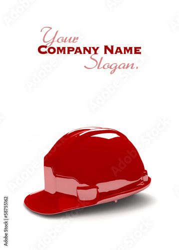 Illustration: Red safety helmet Red safety helmet