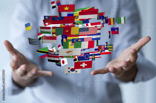 Illustration: flags 3d flags 3d