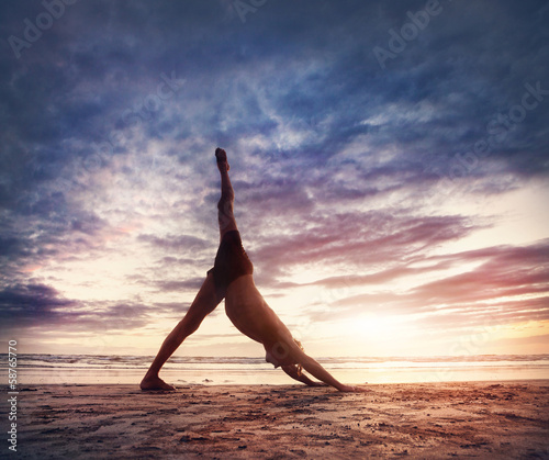 Photo: Yoga on the beach Yoga on the beach