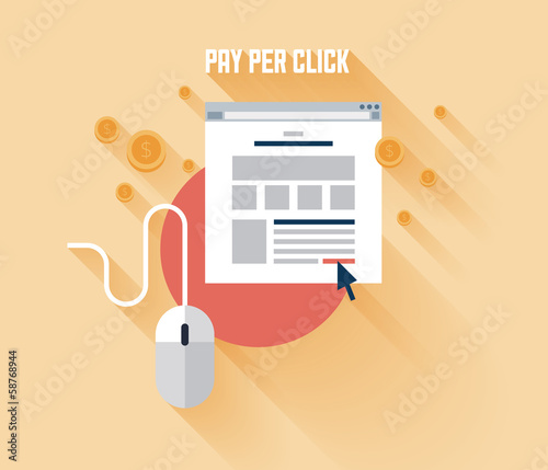 Vector: Pay per click concept illustration Pay per click concept illustration