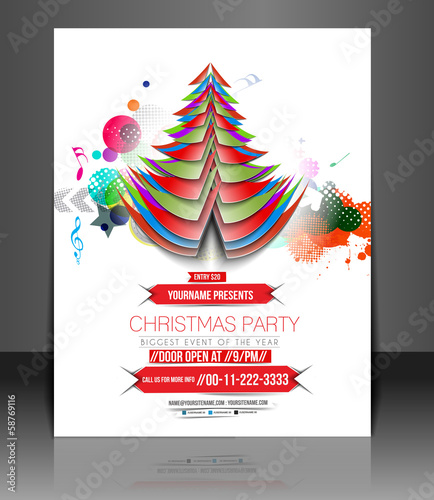 Vector: Christmas Party Flyer & Poster Template Christmas Party Flyer & Poster Template