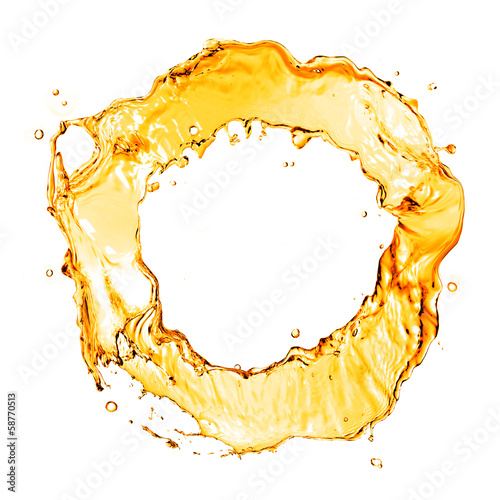 Photo: round water splash isolated on white round water splash isolated on white
