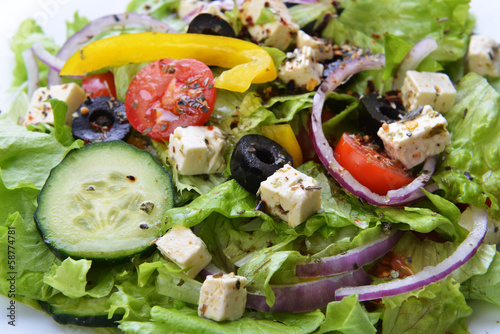 Photo: salad with fresh vegetables salad with fresh vegetables