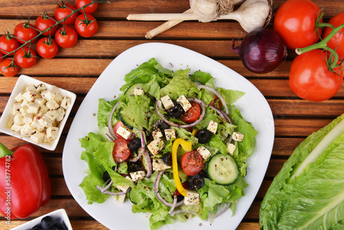 Photo: salad with fresh vegetables salad with fresh vegetables