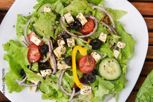 Photo: salad with fresh vegetables salad with fresh vegetables