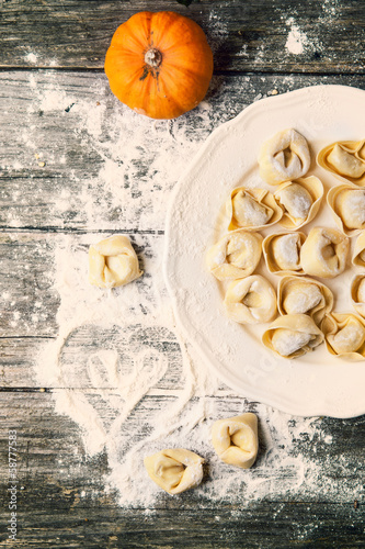 Photo: Pasta ravioli with pumpkin Pasta ravioli with pumpkin