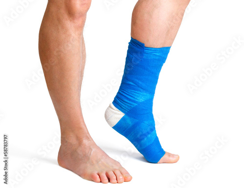 Photo: Man with broken leg Man with broken leg