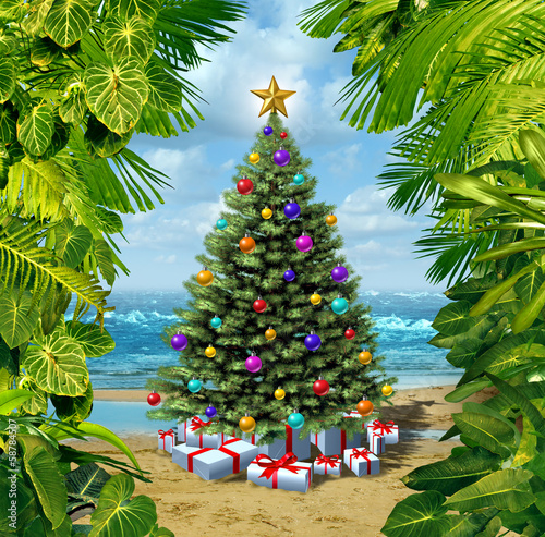 Illustration: Christmas Tree Beach Celebration Christmas Tree Beach Celebration