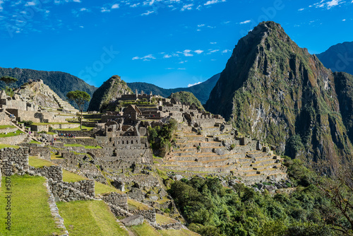 Photo: Machu Picchu ruins peruvian Andes Cuzco Peru Machu Picchu ruins peruvian Andes Cuzco Peru
