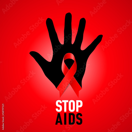 Vector: Stop AIDS sign. Stop AIDS sign.